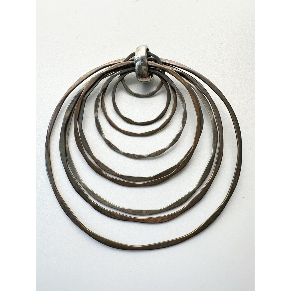 Robert Lee Morris RLM Studio Sterling Silver Brass Copper Circle Pendant